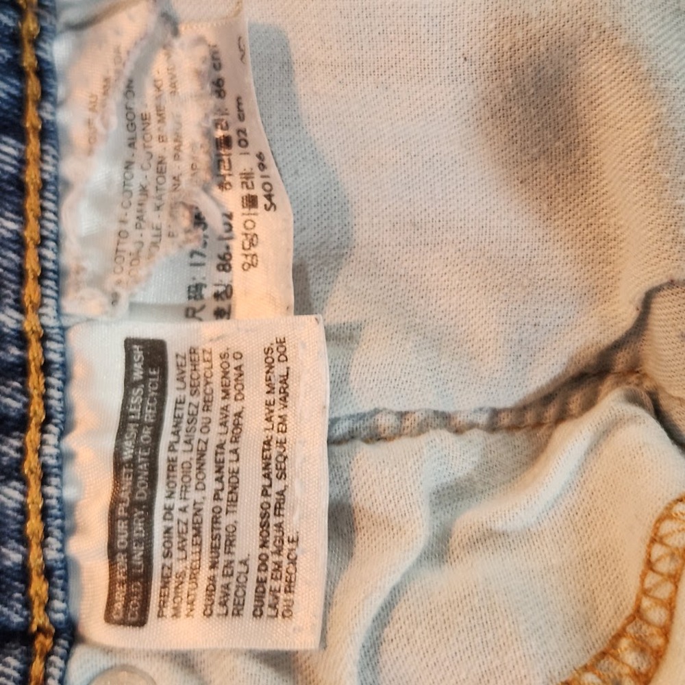Levi's 512 Slim Taper Fit Light Wash Jeans Classic Blue Denim Mens Size 34x32 - Picture 9 of 11